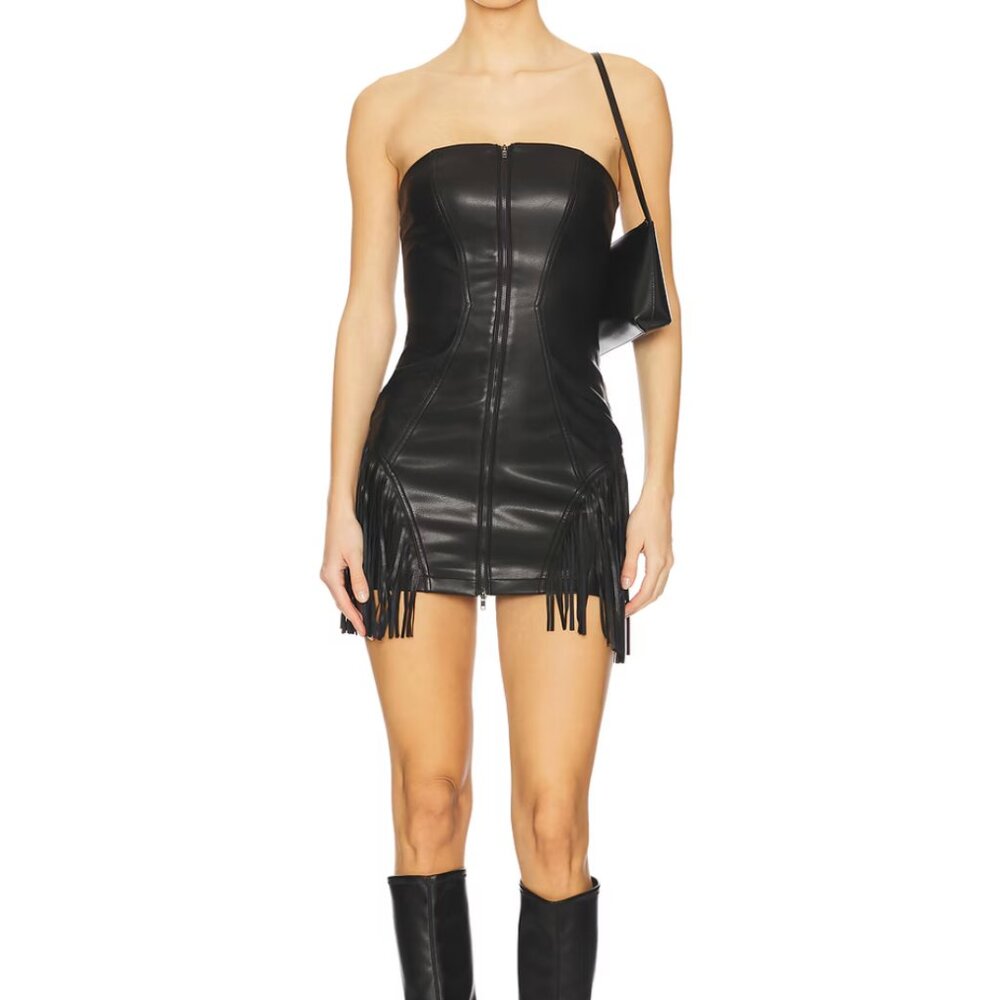 Riley Fringe Mini Dress by superdown NWT